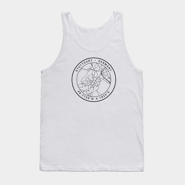 Stuttgart Map Tank Top by Ryan-Cox